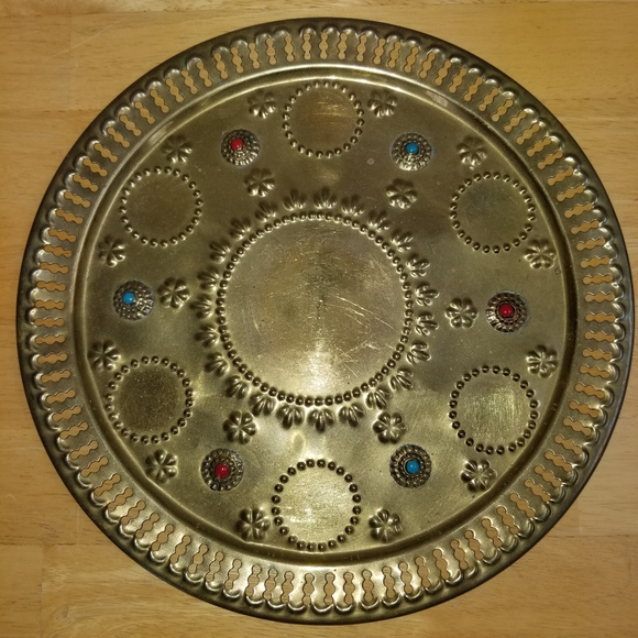 #1099 8 pcs Morocco Wine Tea Coffe brass stone set - Picture 14 of 16